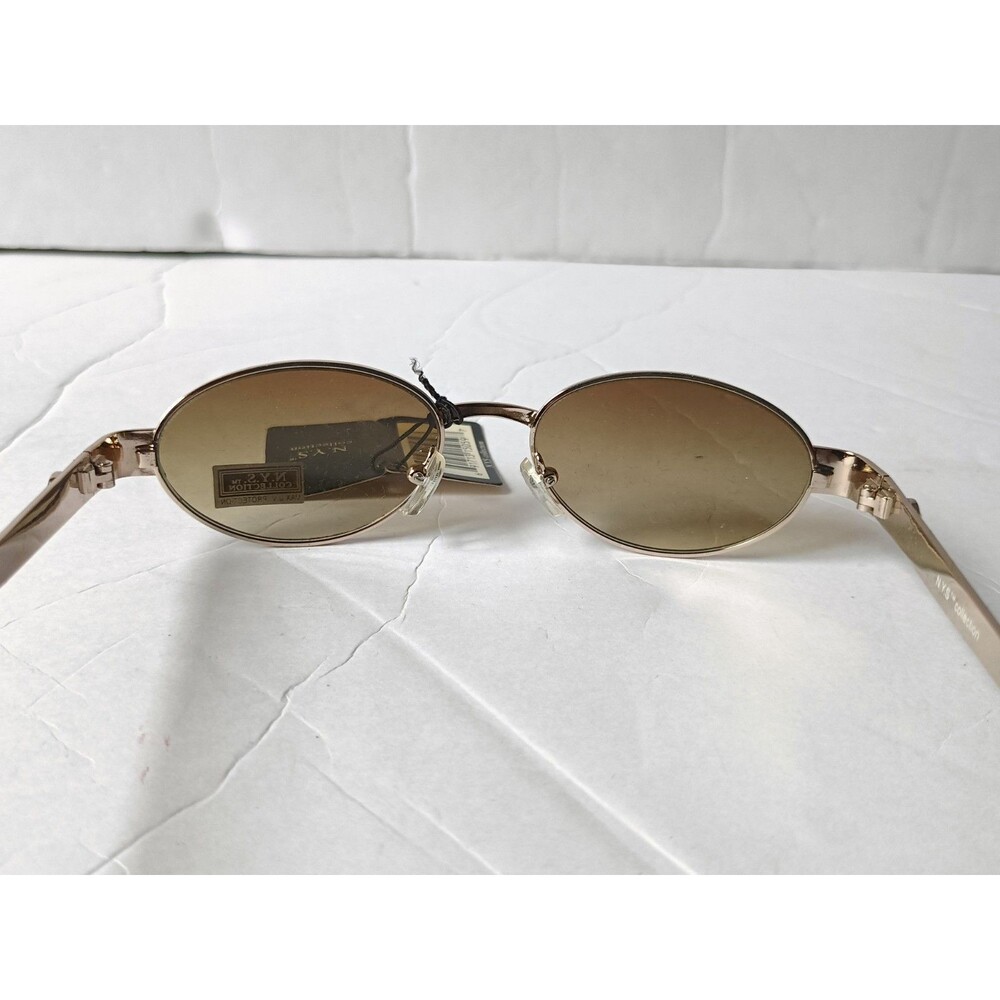 NYS Collection Sunglasses Adult Unisex Vintage Black Silver Sun Glasses New - Picture 6 of 6